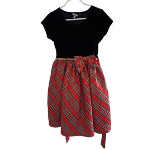 Tahar Girls Red plaid  Dress size 6